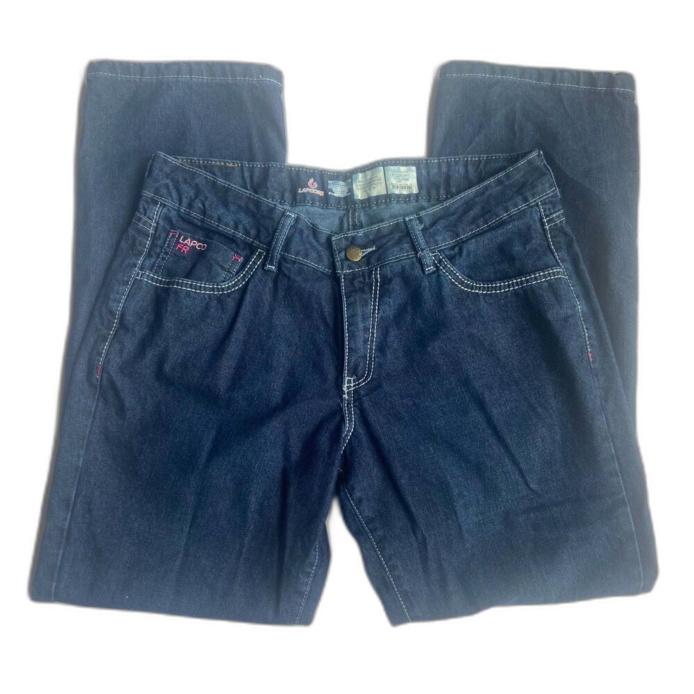 Lapco FR Women's Fire Resistant Straight Leg Blue Denim Jeans - Sz 10